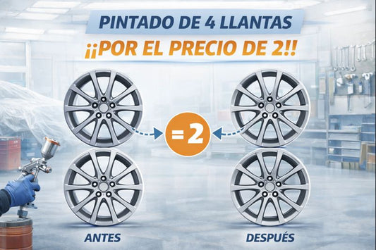 Reparación y Pintado Llantas en color (4x2)